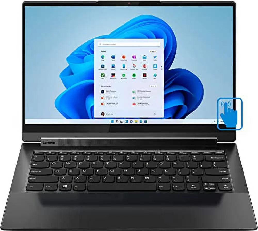 Lenovo 2022 Yoga 9i -14.0" FHD Touchscreen IPS 2-in-1 Device (Intel i7-1185G7 4-Core, 8GB RAM RAM, 2TB PCIe SSD, Intel Iris Xe, Backlit KYB, Fingerprint, WiFi 6, BT 5.1, HD Webcam, Win 11 Home) w/Hub