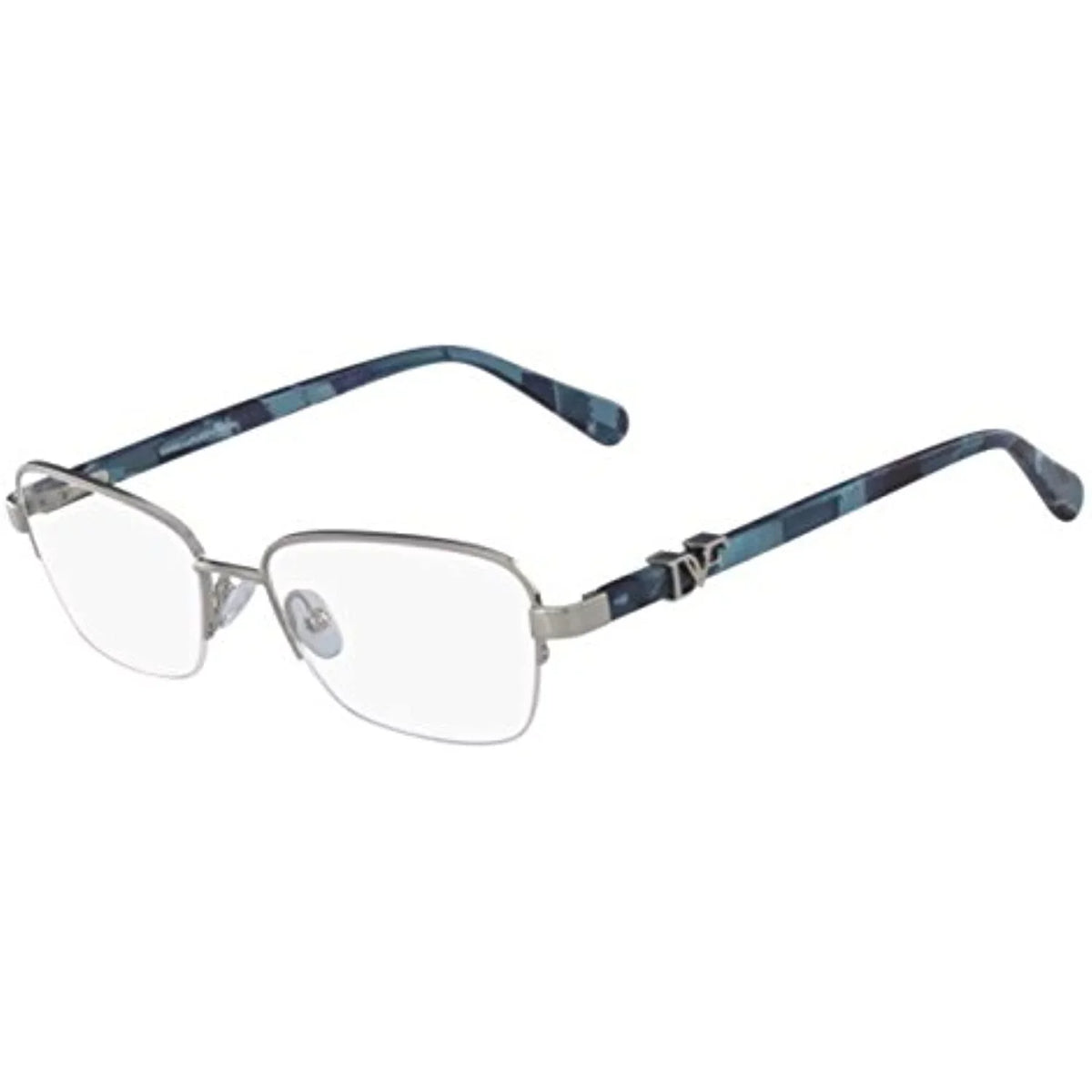 NEW Diane von Furstenberg DVF8063 045 Silver Eyeglasses 53mm with DVF Case