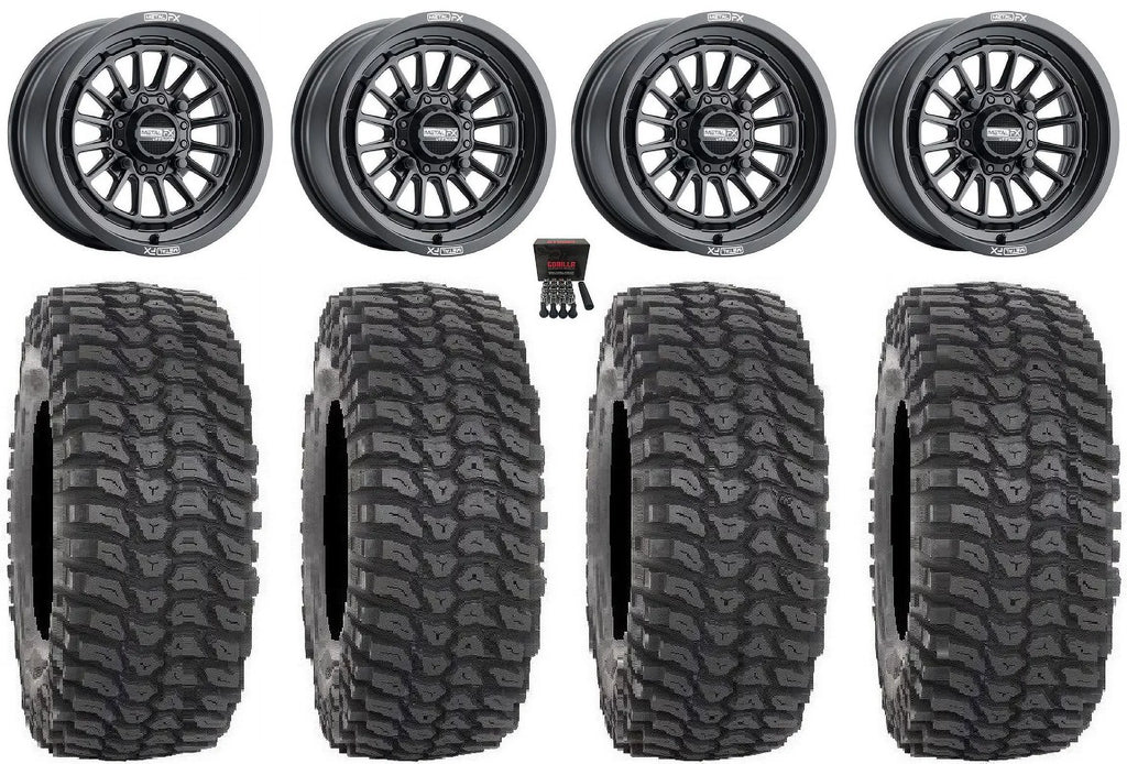 MetalFX Delta 15" Wheels Black 35" XCR350 Tires Polaris RZR XP 1000 / PRO XP / Ranger XP 900/1000