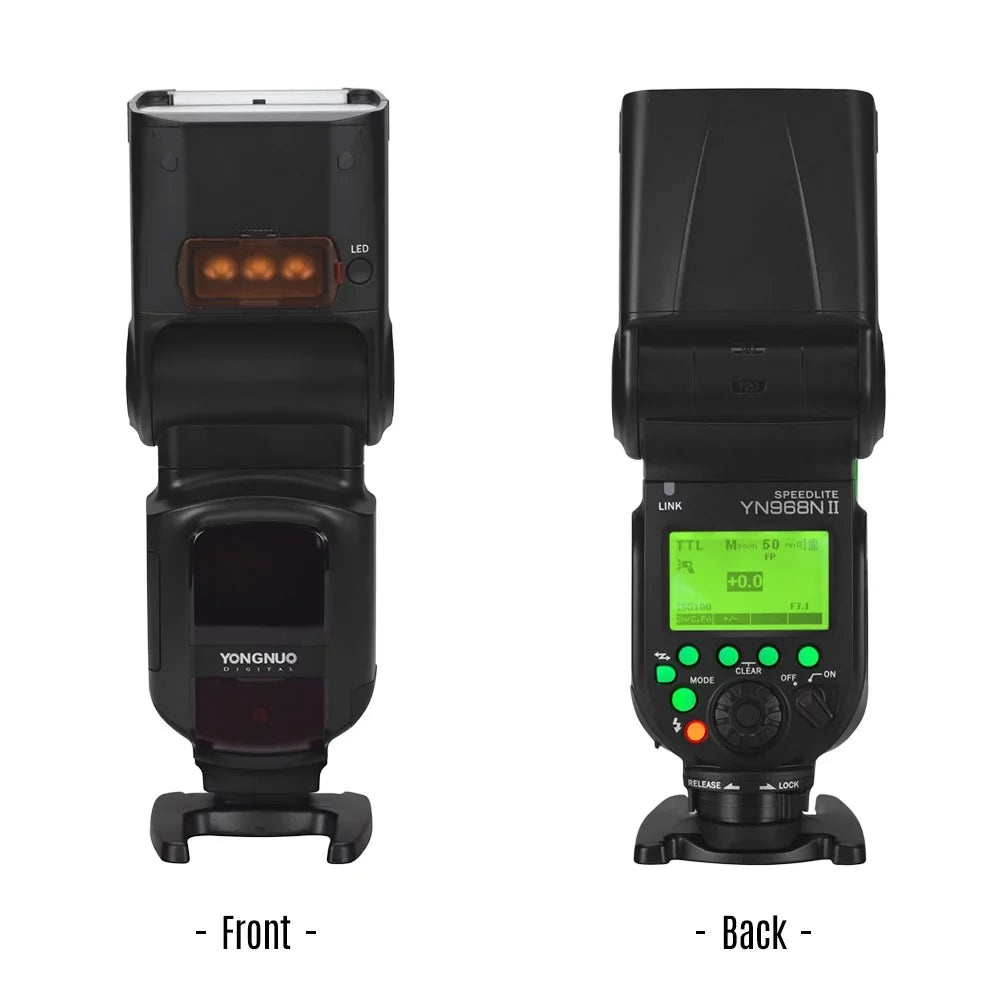 Yongnuo YONGNUO YN968N II Wireless TTL Flash Speedlite 18000s HSS Built-in 5600K for Nikon DSLR Cameras Compatible with YN622N YN560 Wireless System