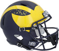 Tom Brady Michigan Wolverines Autographed HP Replica Helmet (Signed in Yellow Paint) - Fanatics Authentic Certified