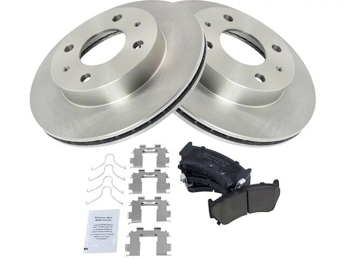 Front Brake Pad and Rotor Kit - Compatible with 1995 - 1999 Nissan Sentra XE 1.6L 4-Cylinder 1996 1997 1998
