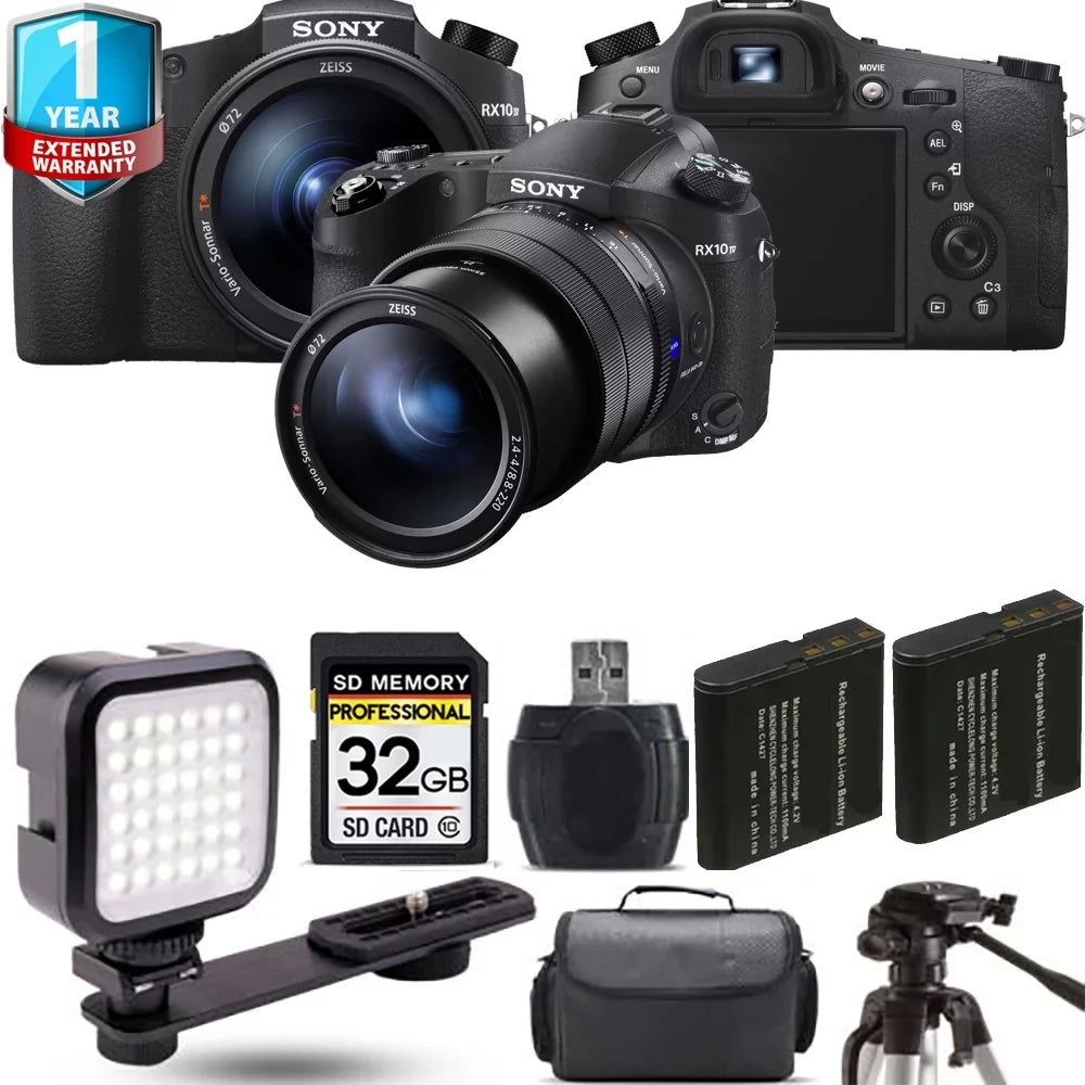 Sony Cyber-shot DSC-RX10 IV Digital Camera + Extra Battery + LED +1 Yr Warranty