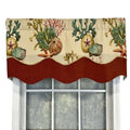 RLF Home Seabed Glory Window Treatment Valance 3" Rod Pocket 50" x 16" Oyster