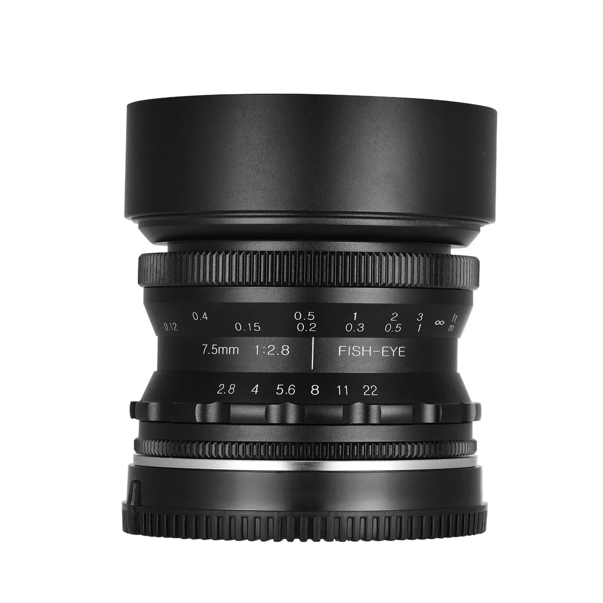 Andoer Andoer 7.5mm F2.8 Manual Focus Fisheye Lens 180° Ultra Wide Angle Large Aperture E-Mount Lens Compatible with APS-C Frame Camera A6600 A6100 A6400 A6500 A6300 A6000 5100 A77II