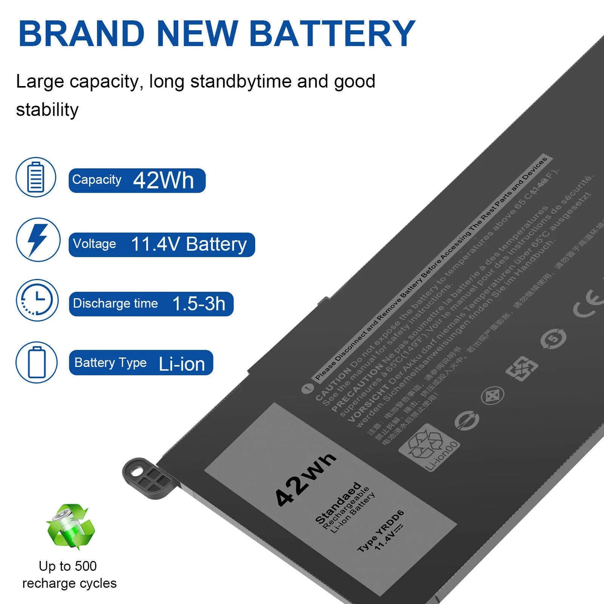 YRDD6 0YRDD6 Battery for Asus Inspiron 3582 3593 3793 5493 5584 5593 5480 5590 5594