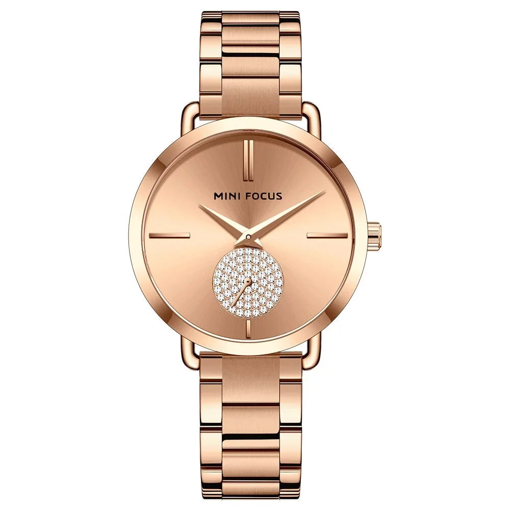MINI FOCUS Fashion Women's Watches Top Brand Luxury Feloj Mujer Montre Femme Ladies Wristwatch For Girls Relojes Stainless Steel