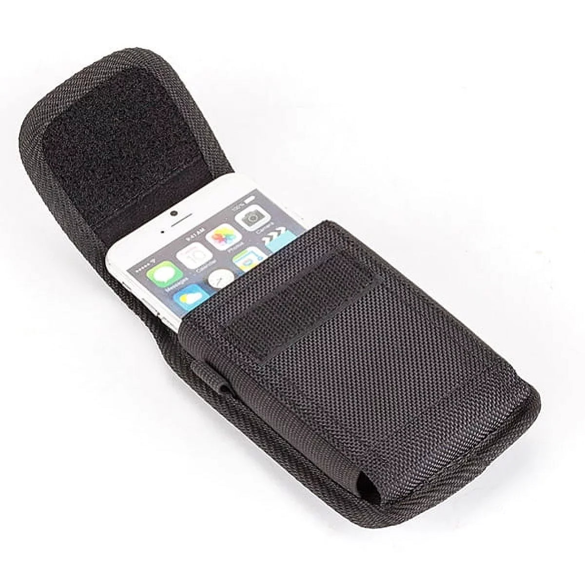 Rugged Durable Canvas Case Holster Metal Belt Clip w Braided Type-C USB Cable 10ft Long Sync Wire R1J for Blackberry Motion - BLU G9, Vivo XI Plus - Coolpad Legacy - Google Pixel XL 3a XL 3 XL