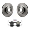 Transit Auto - Front Disc Brake Rotors And Semi-Metallic Pads Kit For Ford Focus C-Max K8A-103879