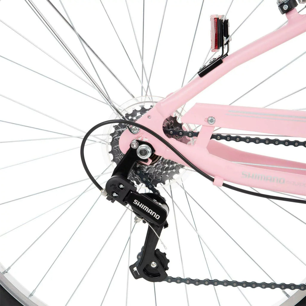 Huffy Women's 27.5 in. Sienna Comfort Bike, 7 Speed, Pink