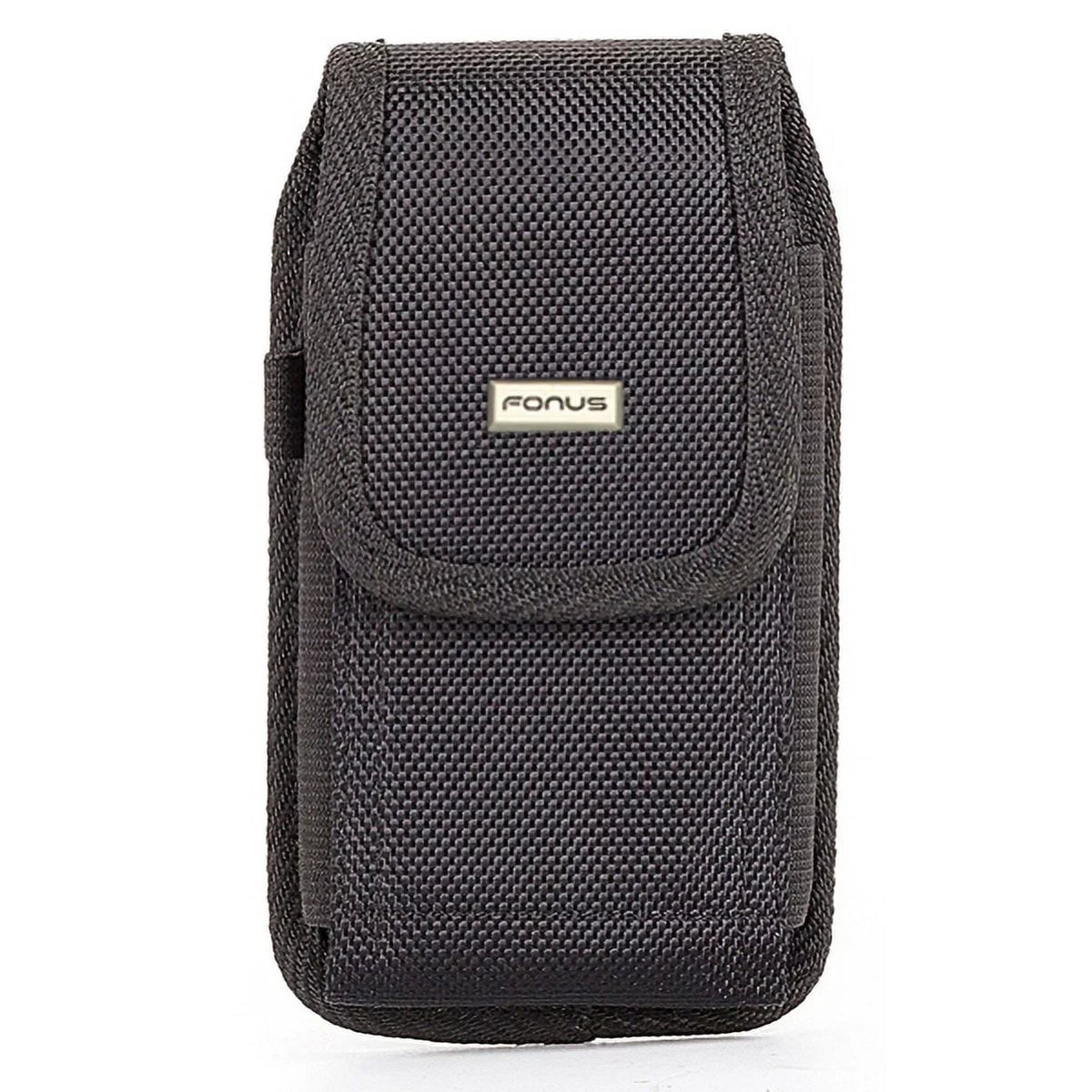 Rugged Durable Canvas Case Holster Metal Belt Clip w Braided Type-C USB Cable 10ft Long Sync Wire R1J for Blackberry Motion - BLU G9, Vivo XI Plus - Coolpad Legacy - Google Pixel XL 3a XL 3 XL