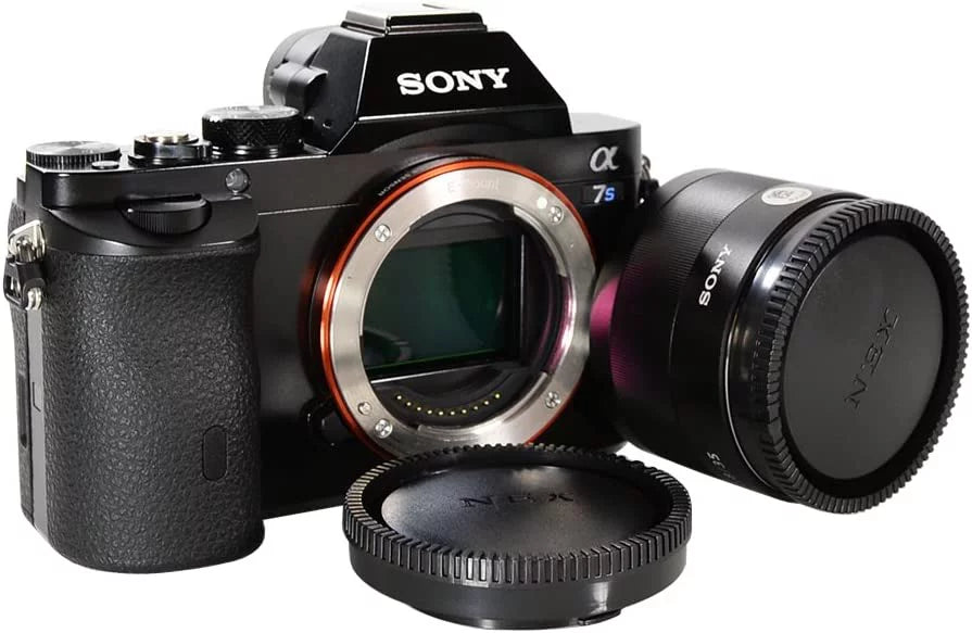 CamDesign Body Cap & Camera Rear Len Cover Set Compatible with Sony E-Mount NEX Cameras A7II,III A7R III A9 A7 A7R A7S