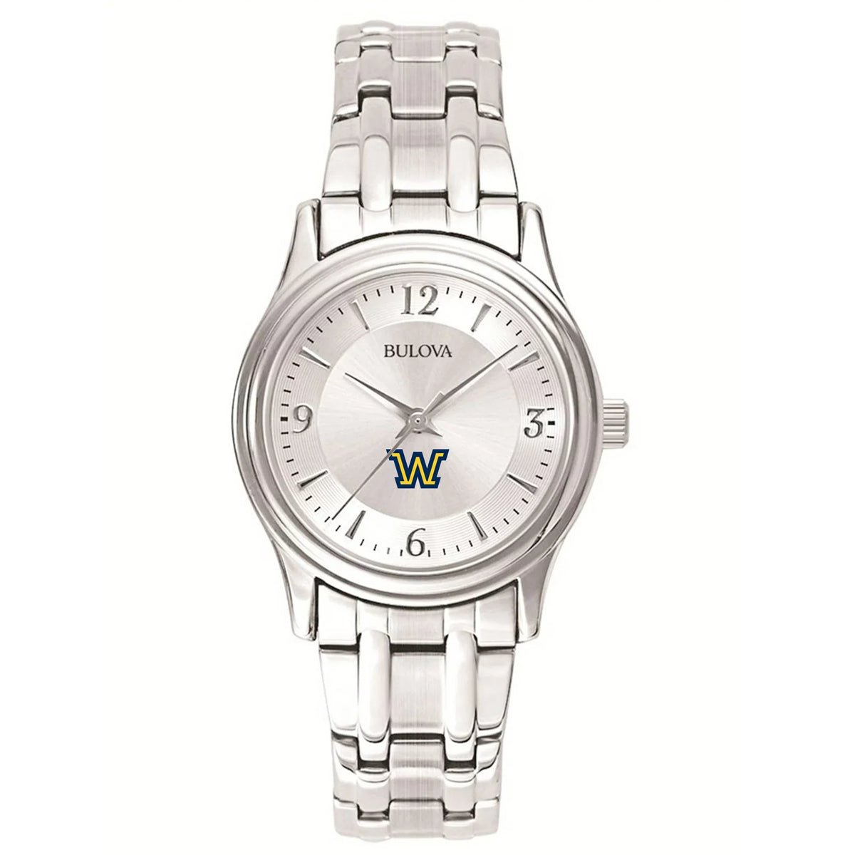 Women's Bulova Silver Wilkes Colonels Silver-Tone Dial Stainless Steel Quartz Watch