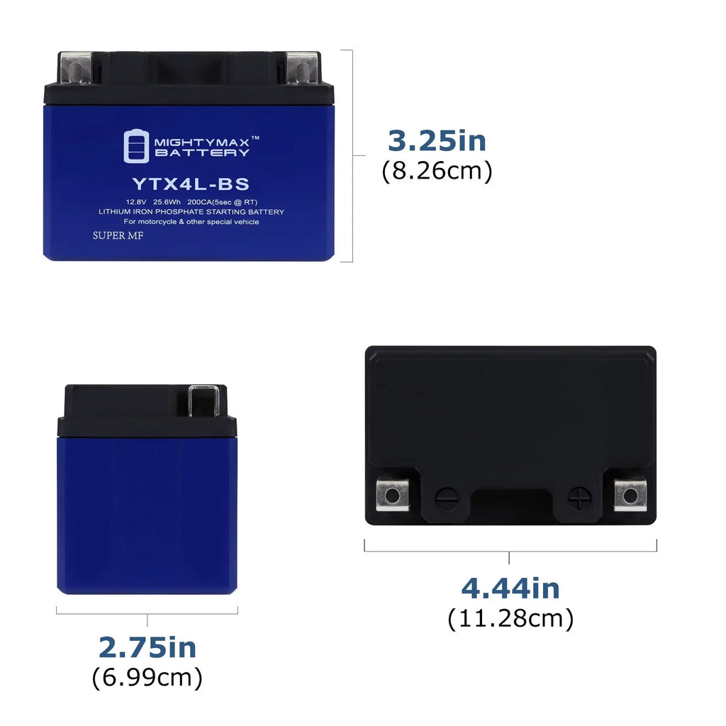 YTX4L-BS Lithium Replacement Battery Compatible with Sea-Doo GS 97-01 - 4 Pack