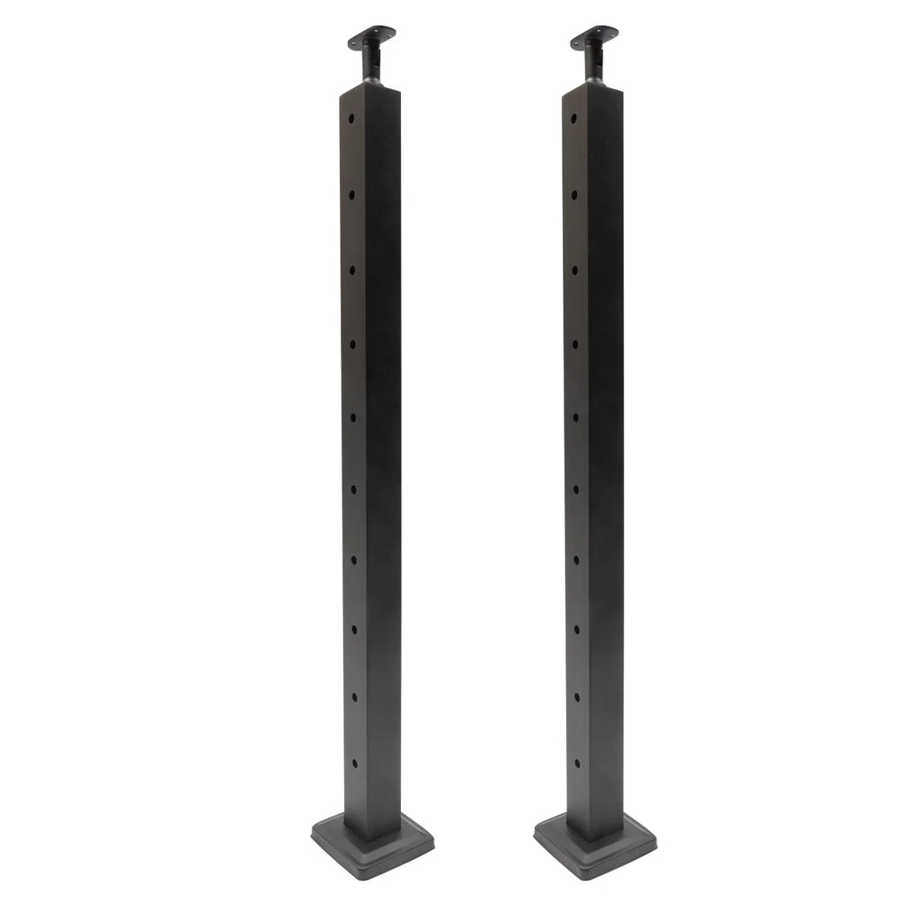Stainless Steel Cable Railing Post Square Fence Post Level Two Sides Pre-Drilled for Wood Concrete Level Deck Cable Railing System 36''x2''x2''