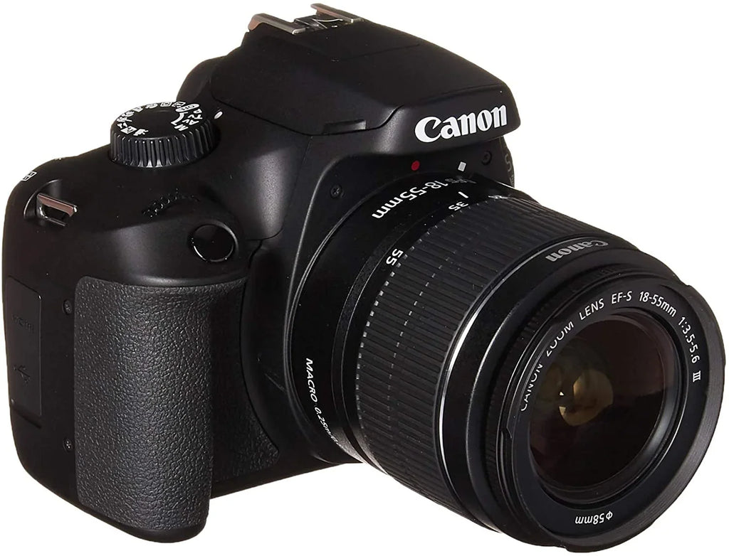 Canon EOS 4000D Kit [18-55 III] DSLR Camera, Wi-Fi Enabled, International Version - Black