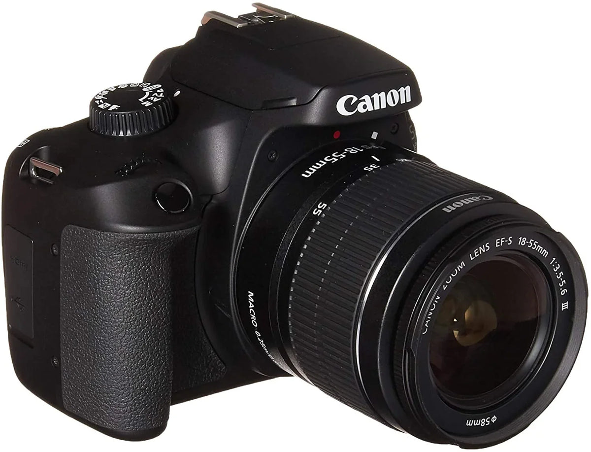 Canon EOS 4000D Kit [18-55 III] DSLR Camera, Wi-Fi Enabled, International Version - Black