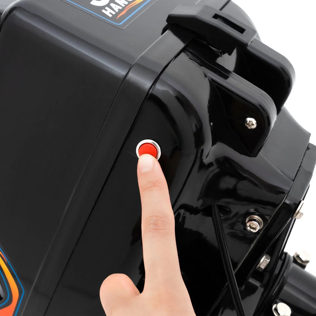 HANGKAI 2 Stroke 3.6 HP Outboard Motor Fishing Boat Engine Water Cooling CDI Outboard Boat Motor 90cm/35.4in