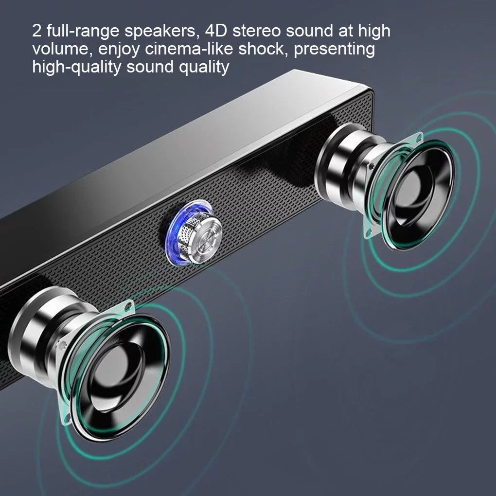 Powerful Home Theater TV Sound Bar Speaker Wired Wireless Surround Soundbar For PC TV Outdoor Speakers Remote 350T