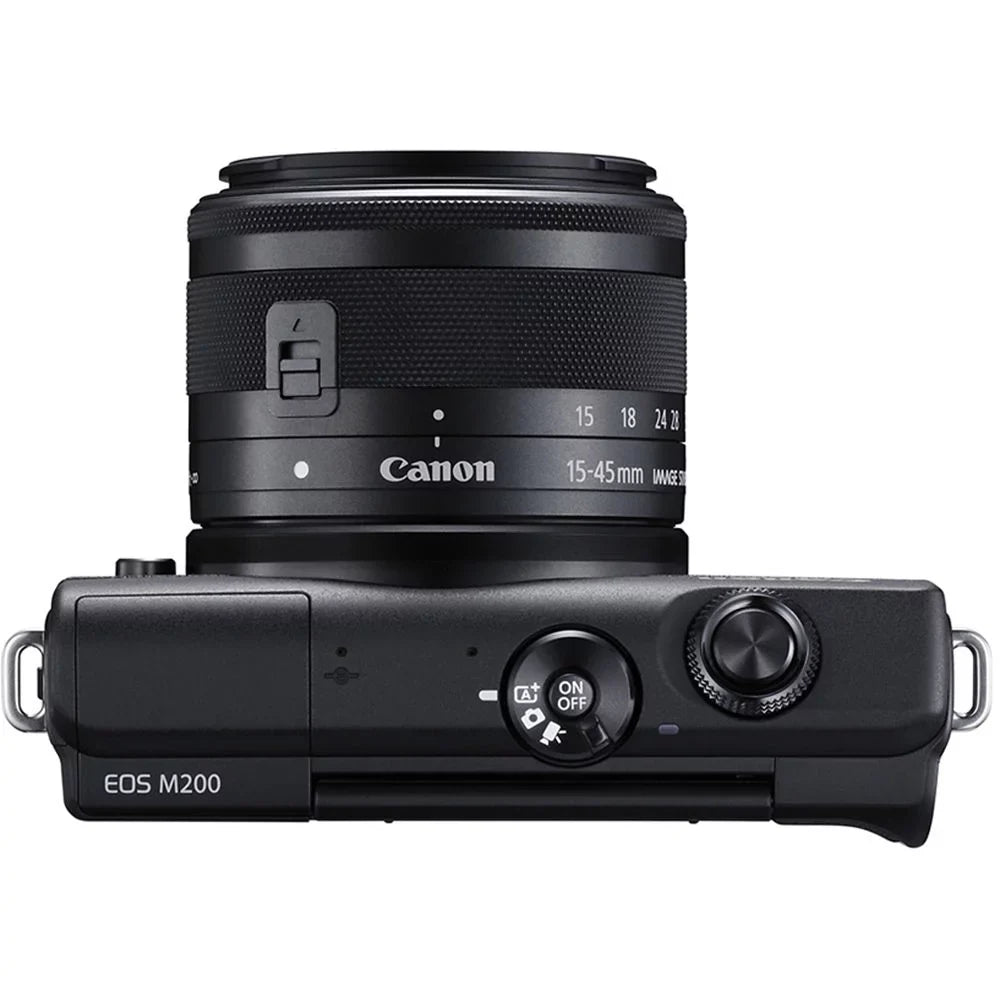 Canon EOS M200 Mirrorless Digital Camera with 15-45mm Lens (Black) + 8GB RAM Kit