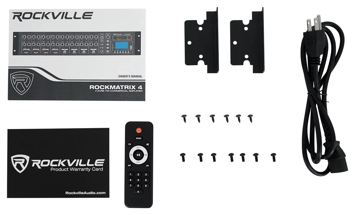 4-Zone Matrix Multi Source Commercial Amplifier+(6) JBL White Pendant Speakers