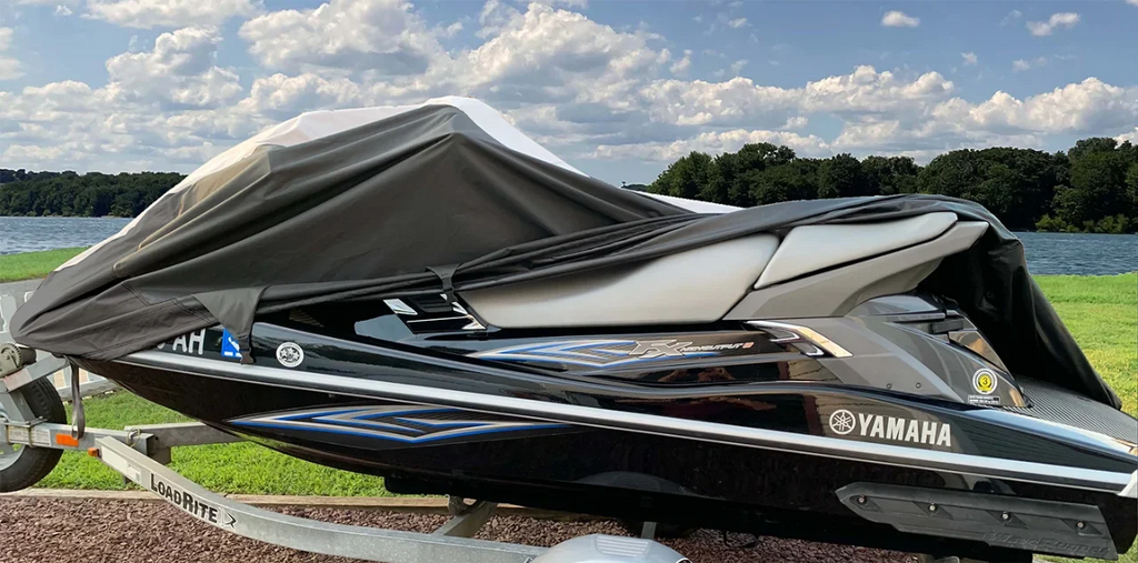 SUPER HEAVY-DUTY PWC JetSki Cover Compatible for Polaris SL1050 SL1050 1997 Travel Jet Ski Cover PWC Boat Cover 1-2 Seater