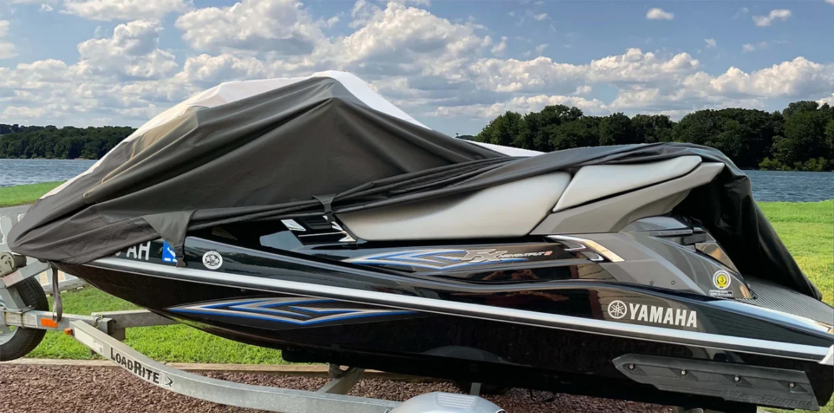 SUPER HEAVY-DUTY PWC JetSki Cover Compatible for Polaris SL1050 SL1050 1997 Travel Jet Ski Cover PWC Boat Cover 1-2 Seater