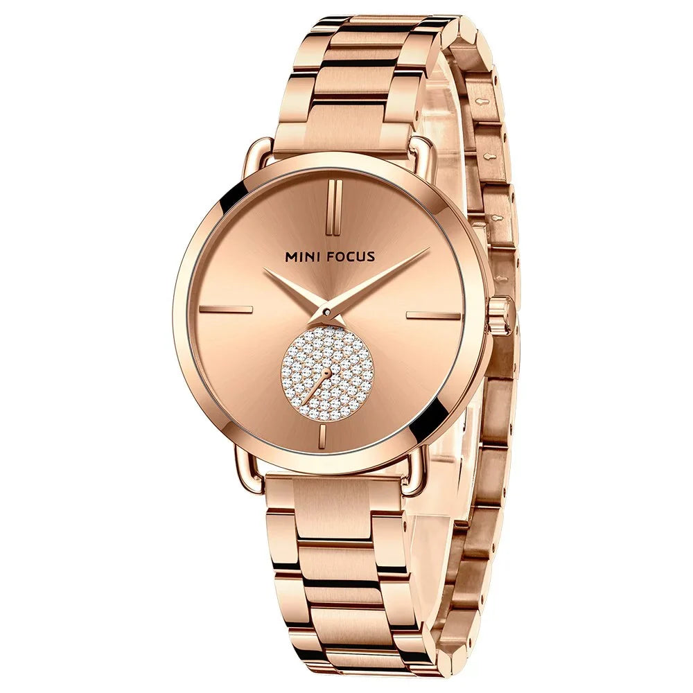 MINI FOCUS Fashion Women's Watches Top Brand Luxury Feloj Mujer Montre Femme Ladies Wristwatch For Girls Relojes Stainless Steel