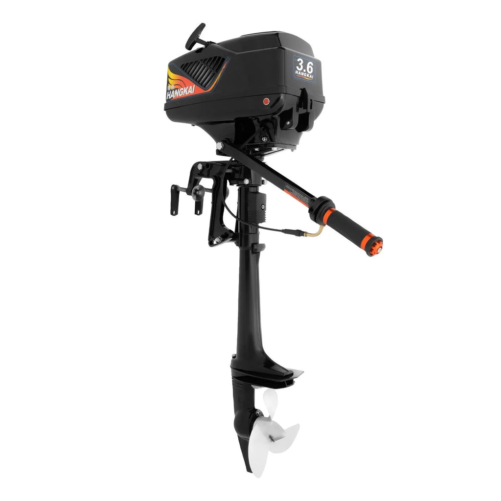 HANGKAI 2 Stroke 3.6 HP Outboard Motor Fishing Boat Engine Water Cooling CDI Outboard Boat Motor 90cm/35.4in