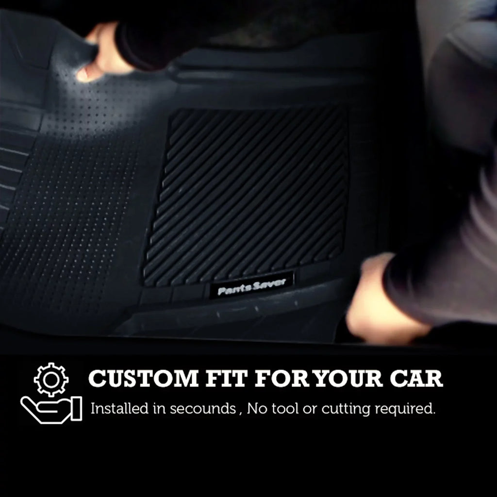 PantsSaver Custom Fit Floor Mats for Genesis GV80 2022-2023 All Weather Protection -4 Piece Set (Black)