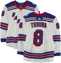 Jacob Trouba New York Rangers Refurbished #8 White Jersey Worn During the Second Round of the 2022 Stanley Cup Playoffs vs. Carolina Hurricanes on May 18, 20, 26 and 30, 2022 - Size 56 - Fanatics
