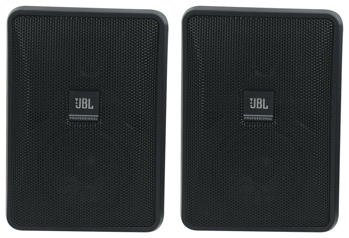 (8) JBL Control 23-1 Black 3" Indoor/Outdoor 70v Commercial Wall Speakers + Amp