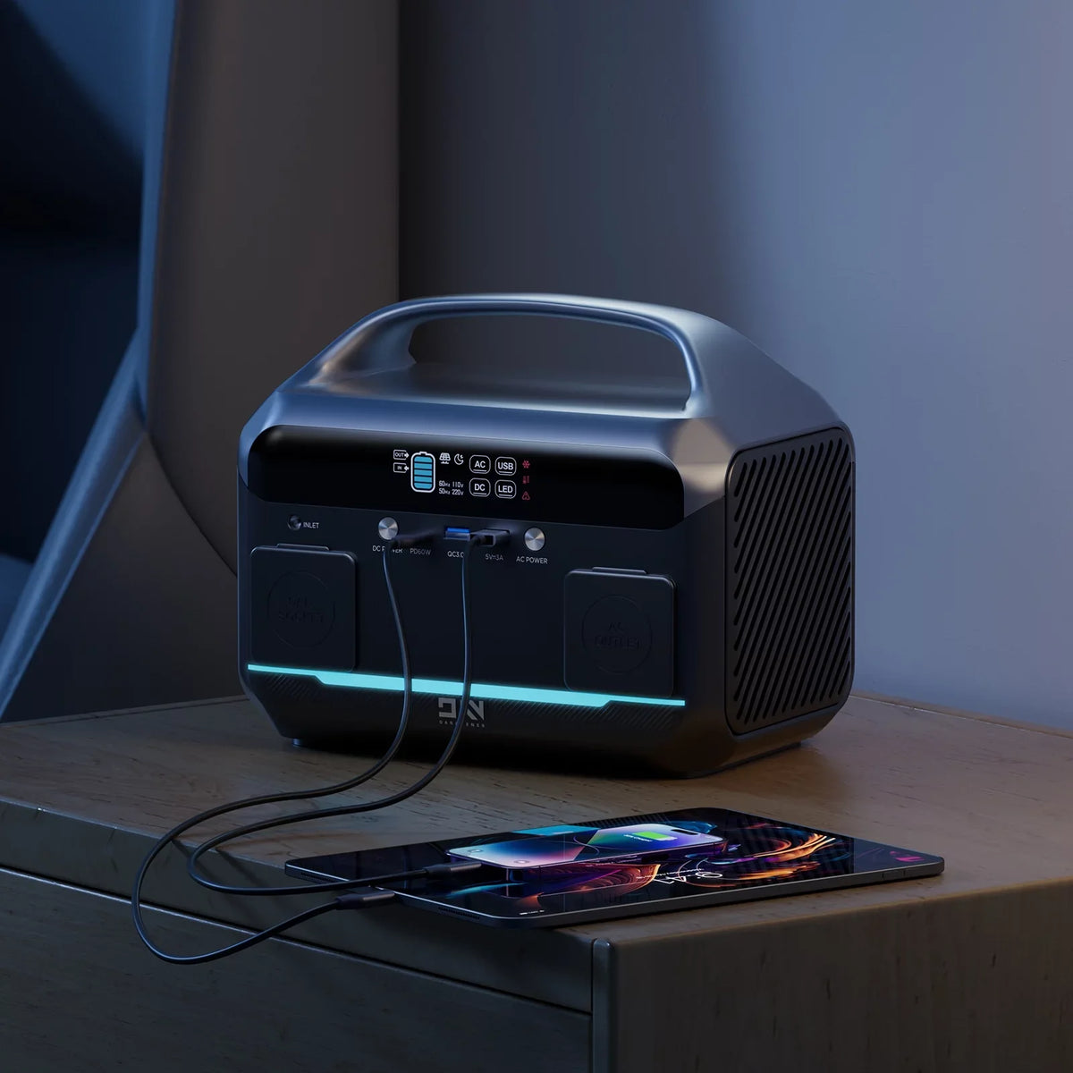 DaranEner NEO300 Portable Power Station by Anself, 268.8Wh 300W LiFePO4 Battery Backup Power Supply for Travel