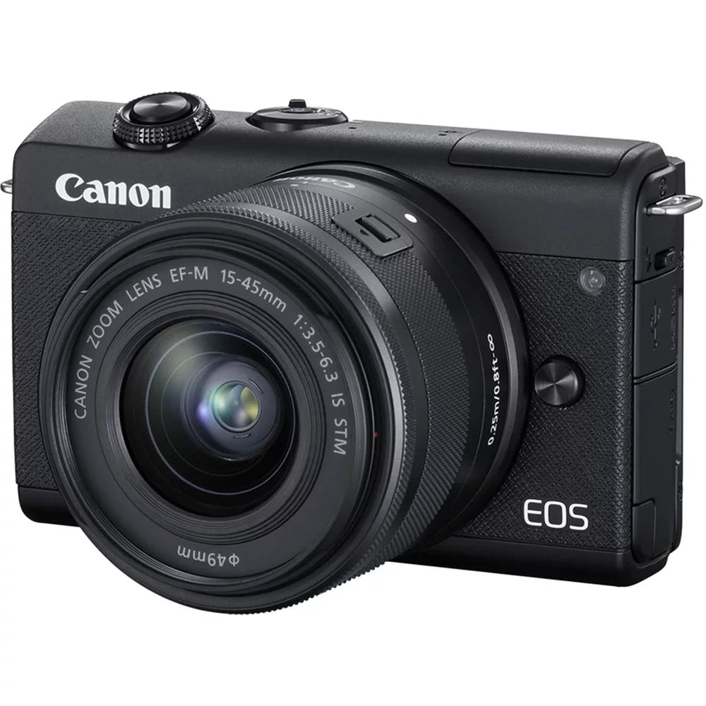 Canon EOS M200 Mirrorless Digital Camera with 15-45mm Lens (Black) + 8GB RAM Kit