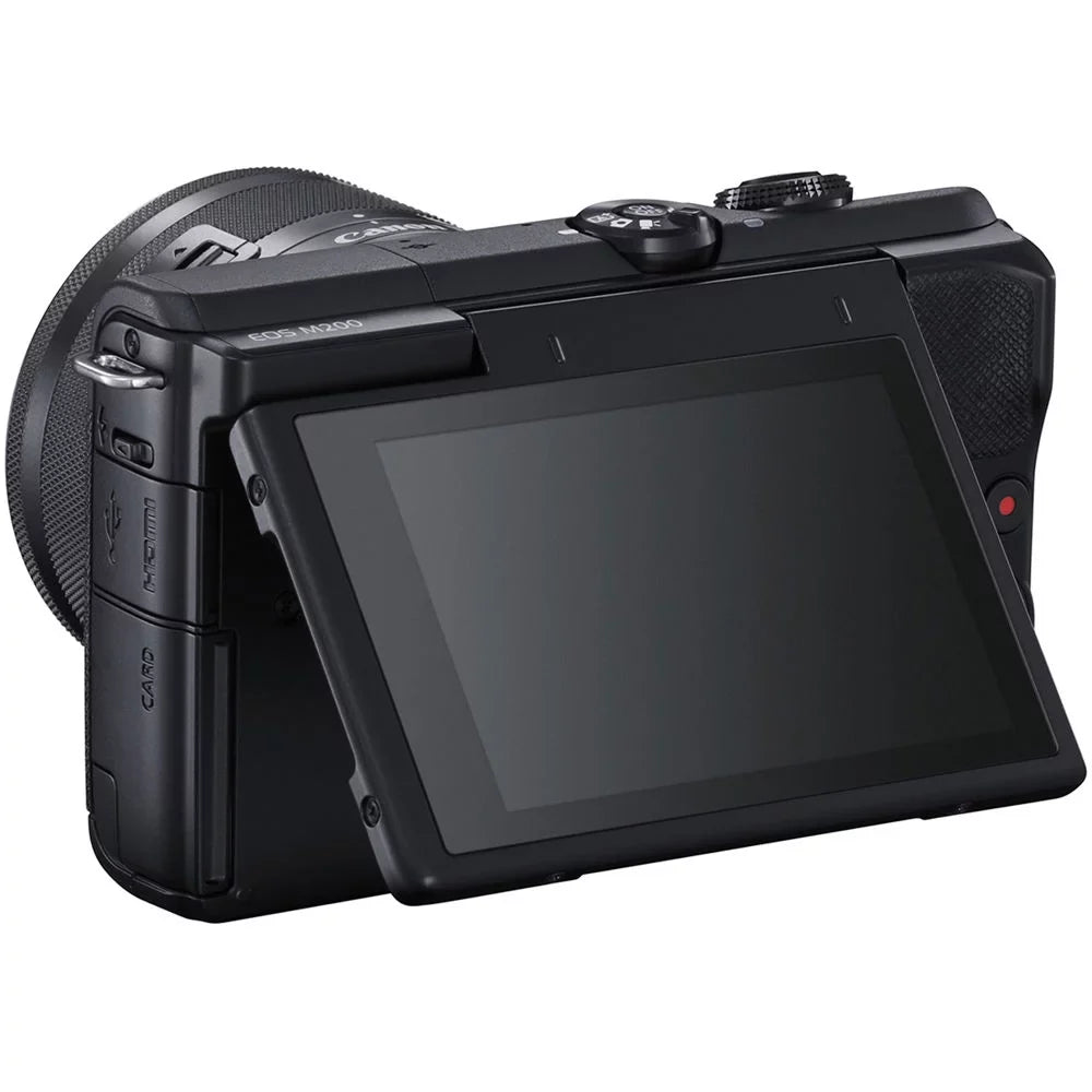Canon EOS M200 Mirrorless Digital Camera with 15-45mm Lens (Black) + 8GB RAM Kit