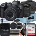 Canon EOS R6 Mark II Mirrorless Camera with RF 24-105mm Lens + SanDisk 8GB RAM Memory Card + Case + LED Flash+ ZeeTech Accessory Bundle