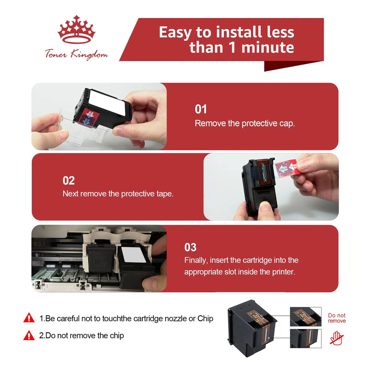 Toner Kingdom PG-275 CL-276 Ink Cartridges for Canon Ink 275 and 276 High Capacity 275XL 276XL Ink Cartridges for PIXMA TS3520 TS3522 TS3500 TR4720 TR4722 TR4700 Printers (2 Black, 1 Color)