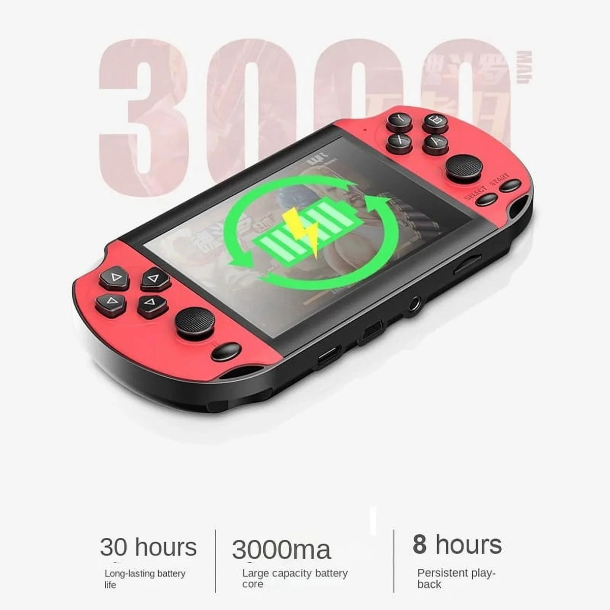 1200 IN 1 Retro Game Console 3.5 Inch Screen 16-bit Portable Pocket TV Game Console AV Out Mini Handheld Player For Kids Gift