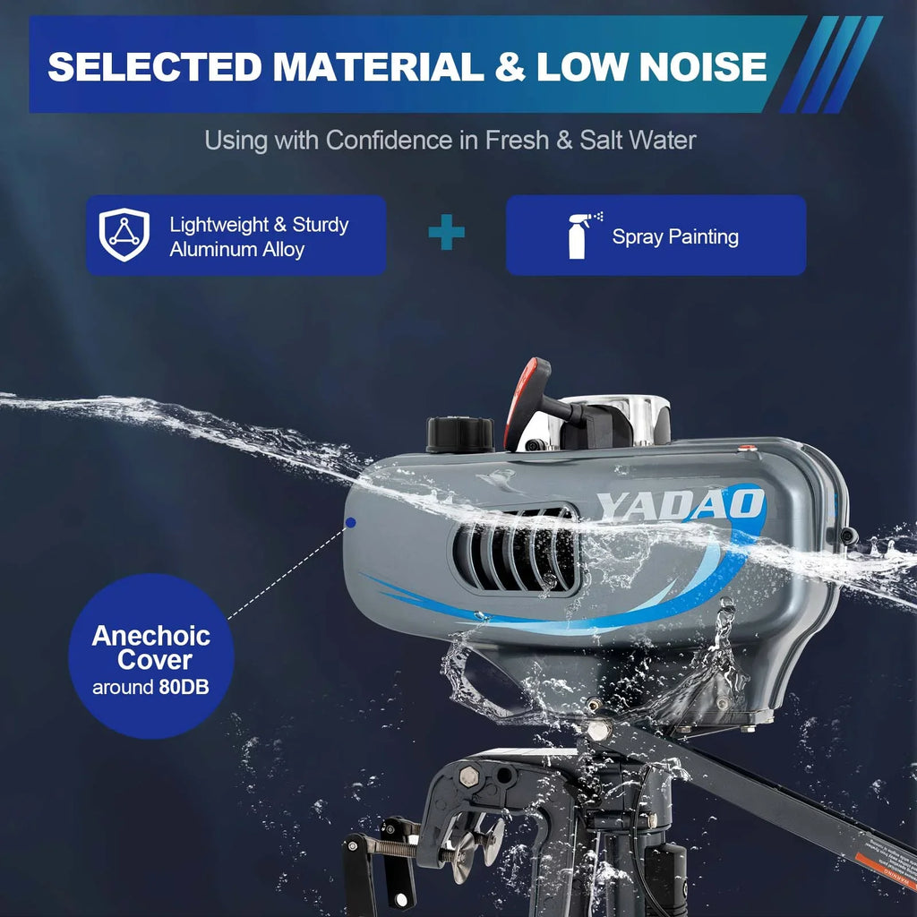 WUZSTAR 2 Stroke 3.5HP Outboard Motor Fishing Boat Engine W/CDI Water Cooling System