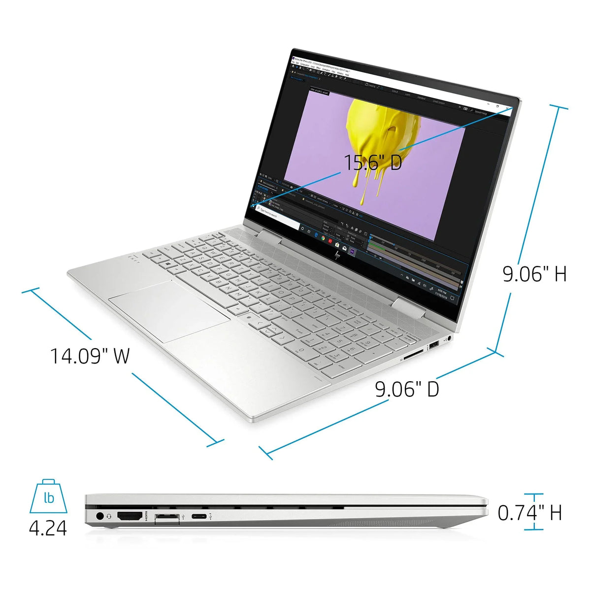 HP 2021 Envy 2-in-1 Device 15.6 inch FHD Touchscreen 11th Gen Intel 5th Gen Intel Iris Xe Graphics 20GB DDR4 1TB NVMe SSD WI-FI 6 Win 10 Pro Fingerprint Backlit Keyboard w/ 32GB USB