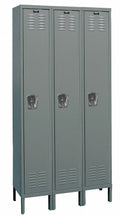 Hallowell Wardrobe Locker,Lvrd,3 Wide, 1 Tier,Gray U3888-1HG
