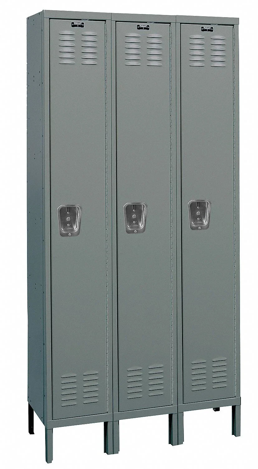 Hallowell Wardrobe Locker,Lvrd,3 Wide, 1 Tier,Gray U3888-1HG