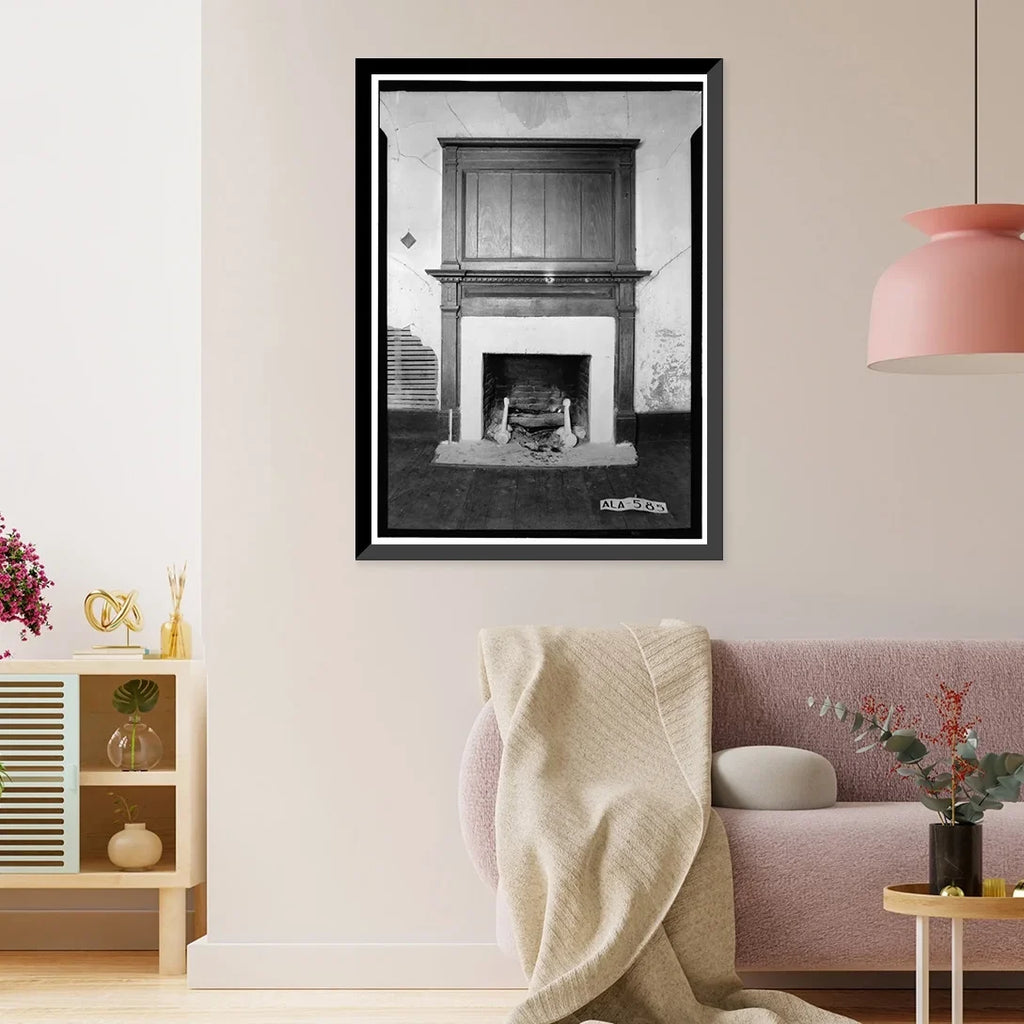 Historic Framed Print, Rush-Thornton House, U.S. Highway 29, Tuskegee, Macon County, AL - 6, 17-7/8" x 21-7/8"