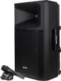 Gemini Sound GSP-2200 Pro DJ Audio 2200 Watt Portable Bluetooth Media PA System Speakers
