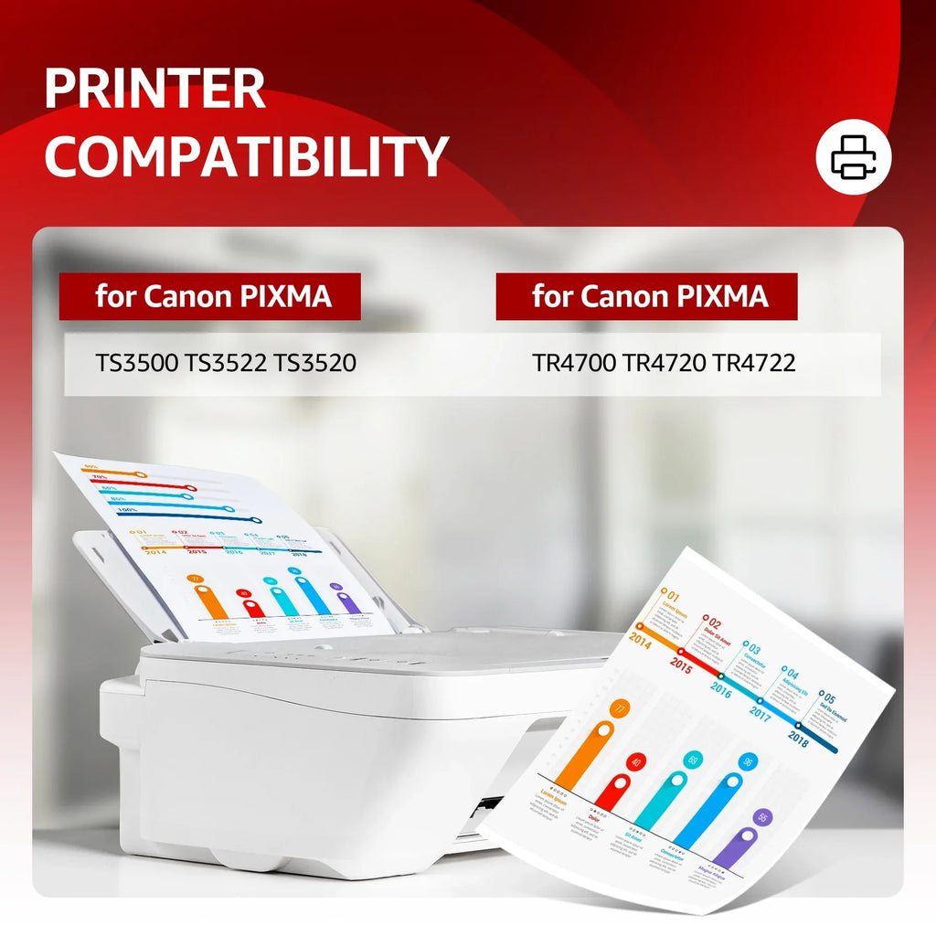 PG-275XL Black Ink Cartridge for Canon PG-275/CL-276 Ink Cartridge Black and Color Multi Pack use with Canon PIXMA TS3500 TS3520 TS3522 TR4720 TR4700 Printers(Black, 2 Pack)