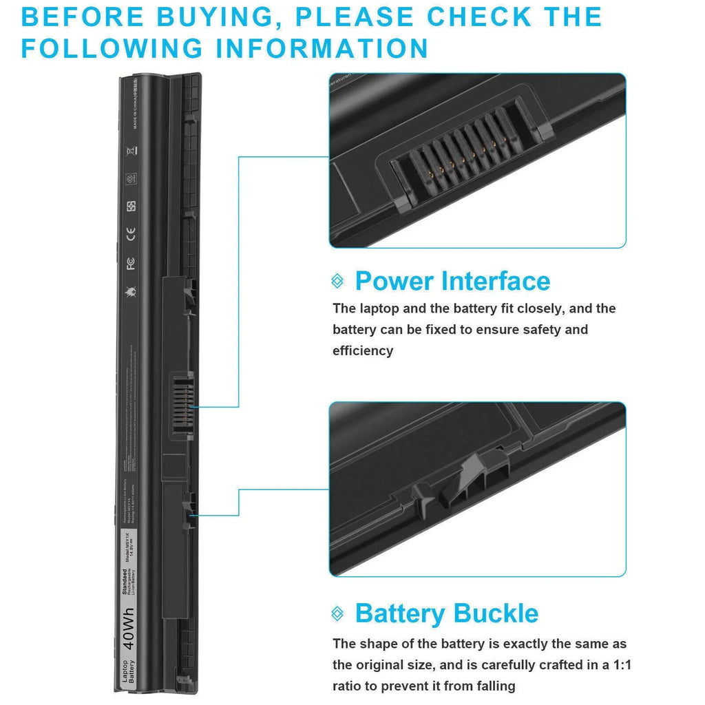 GXVJ3 HD4J0 K185W Battery for HP Inspiron 14 15 17 5000 3000 Series 5559 5558 3551 2700mAh