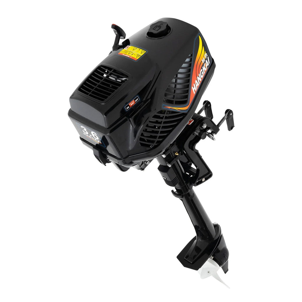HANGKAI 2 Stroke 3.6 HP Outboard Motor Fishing Boat Engine Water Cooling CDI Outboard Boat Motor 90cm/35.4in