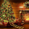 Lava Outdoor Christmas Lights 10.5 ft Led Ladder Lights with Climbling Santa Claus Waterroof Xmas Lights for Garden Home Wall Roof Porch Xmas Tree Decor