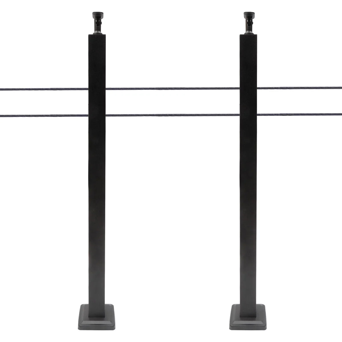 Stainless Steel Cable Railing Post Square Fence Post Level Two Sides Pre-Drilled for Wood Concrete Level Deck Cable Railing System 36''x2''x2''