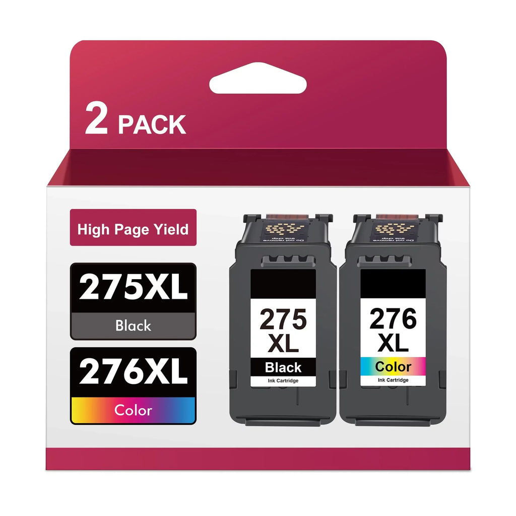 PG-275XL CL-276XL for Canon 275XL and 276XL Ink Cartridges Combo Pack 275XL 276XL 275 XL 276 XL for PIXMA TS3520 TR4720 TR4722 TS3522 TS3500 TR4700 Printers (1 Black, 1 Color)